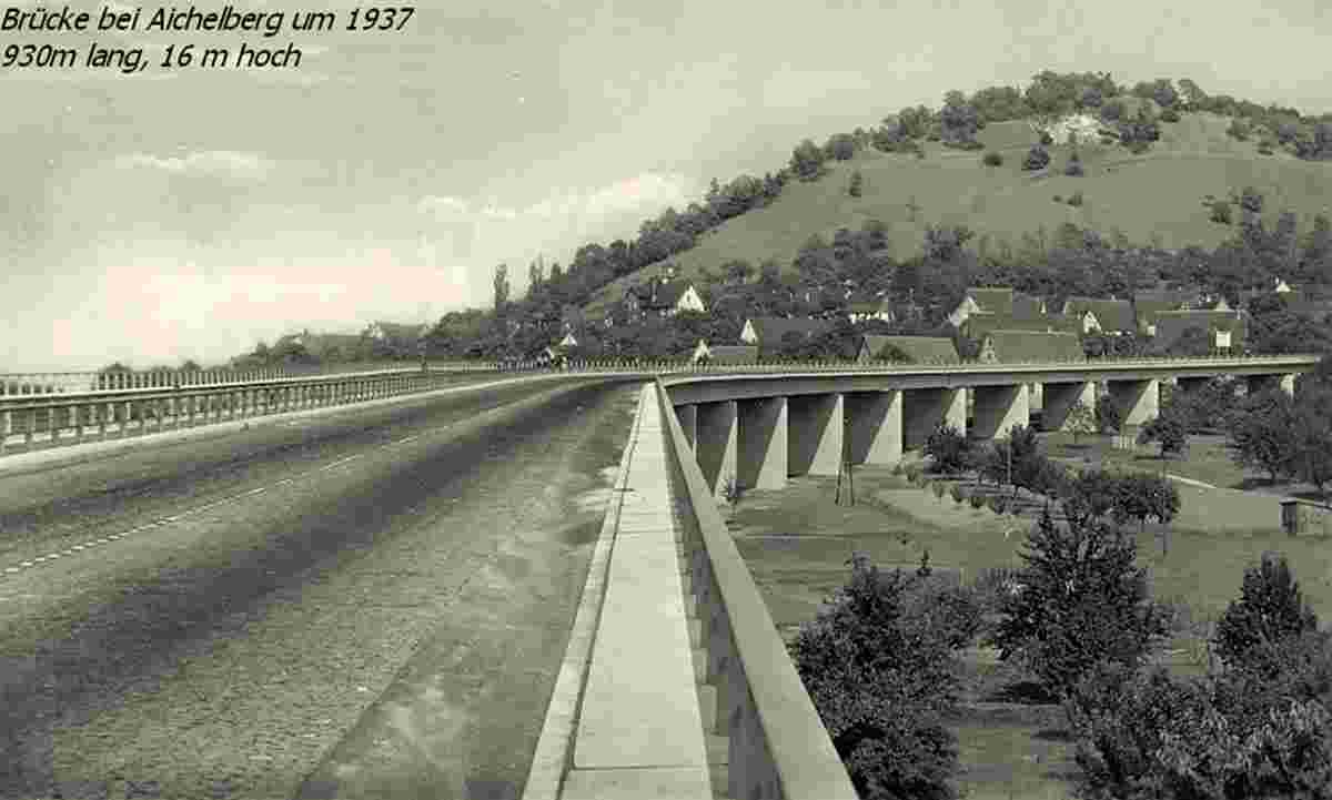 Brücke bei Aichelberg um 1937