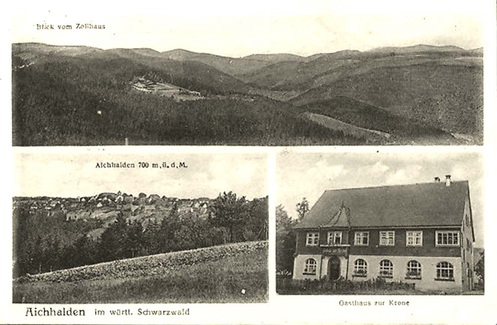Panorama von Aichhalden, Gasthaus zur Krone