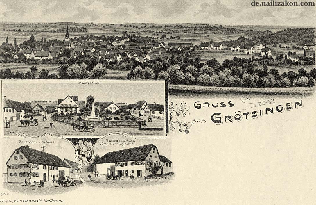 Aichtal. Grötzingen bei Nuertingen, 1895