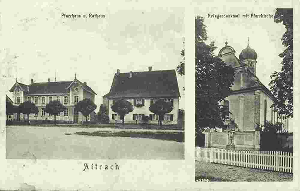 Aitrach - Pfarrhaus und Rathaus