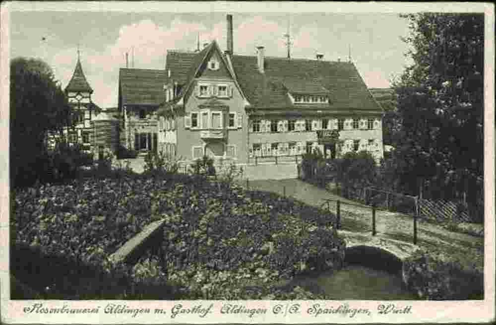 Aldingen. Gasthof mit Rosen Brauerei von 1939