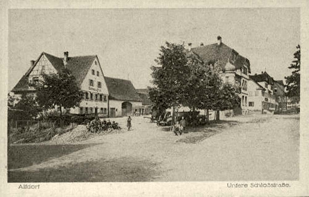 Alfdorf. Gasthaus Hirsch, Untere Schloßstraße, 1943