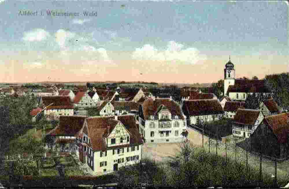 Panorama von Alfdorf um 1930