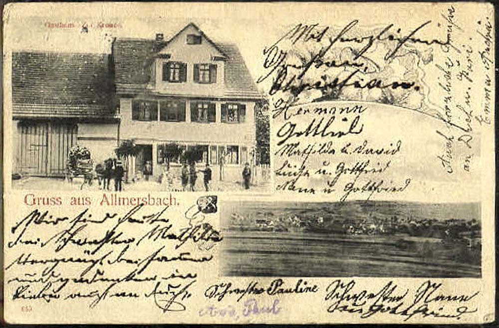 Allmersbach im Tal. Gasthaus, 1913