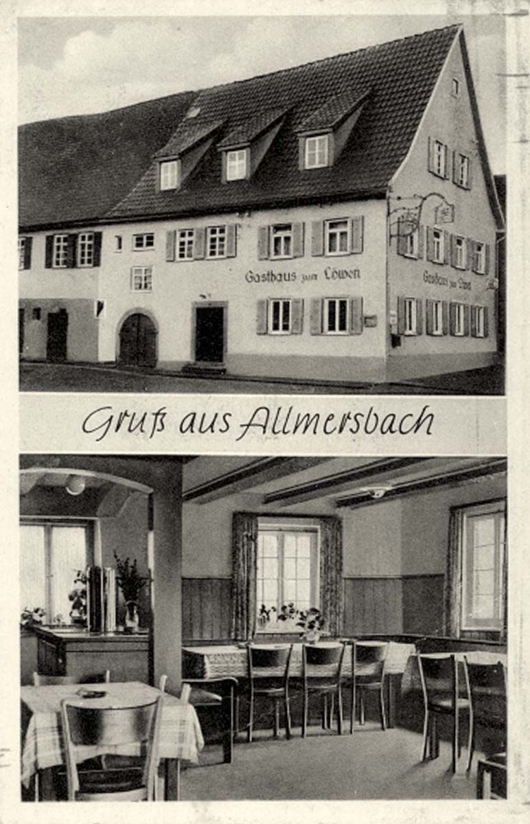 Allmersbach im Tal. Gasthaus zum Löwen, Besitzer Gottlob Hägele