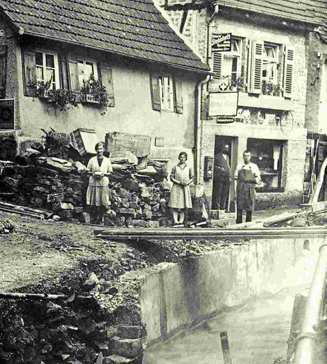 Altbach. Nach einem Hochwasser 1931