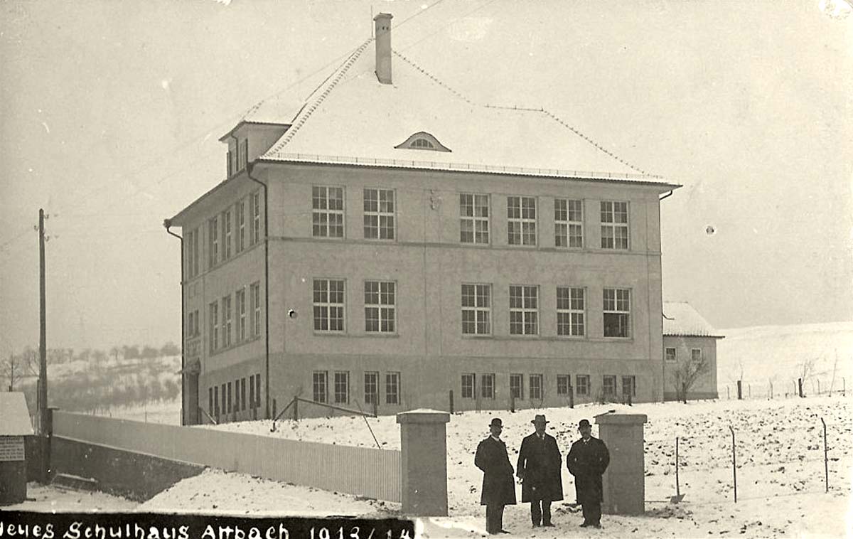 Altbach. Neues Schulhaus, 1913