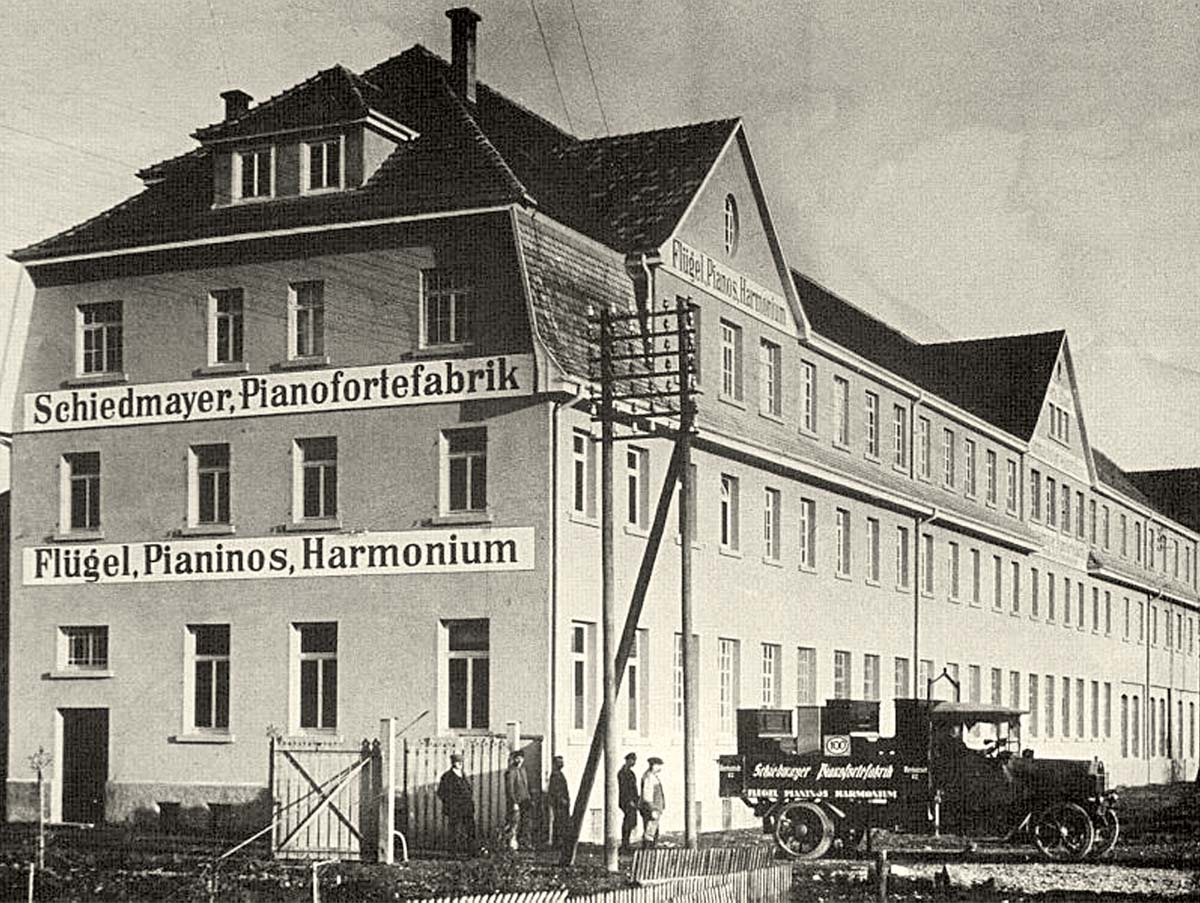 Altbach. Schiedmayer - Pianofortefabrik - Flügel, Pianinos, Harmonium