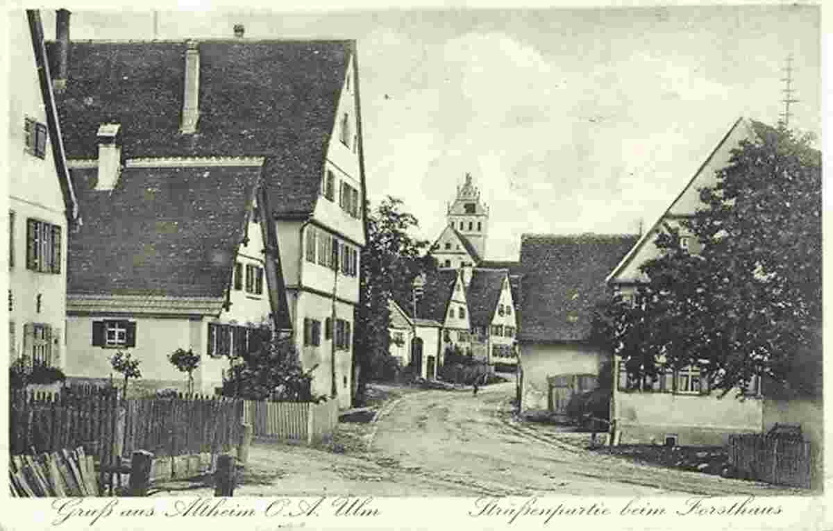 Altheim. Panorama von Dorfstraße, 1932