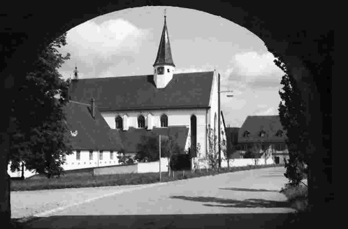 Altheim. Heiligkreuztal - Klosterkirche im Torbogen