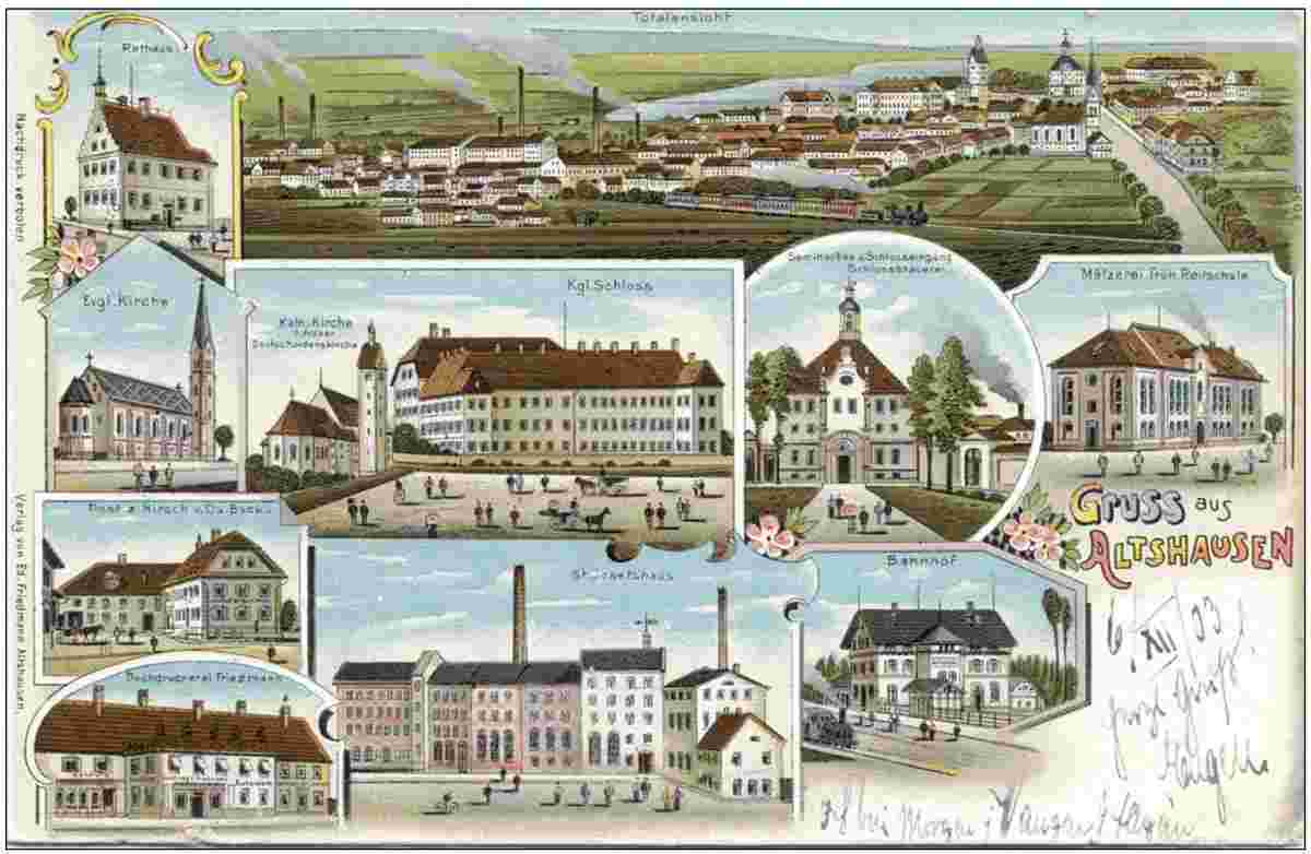 Altshausen. Panorama von Altshausen, 1903