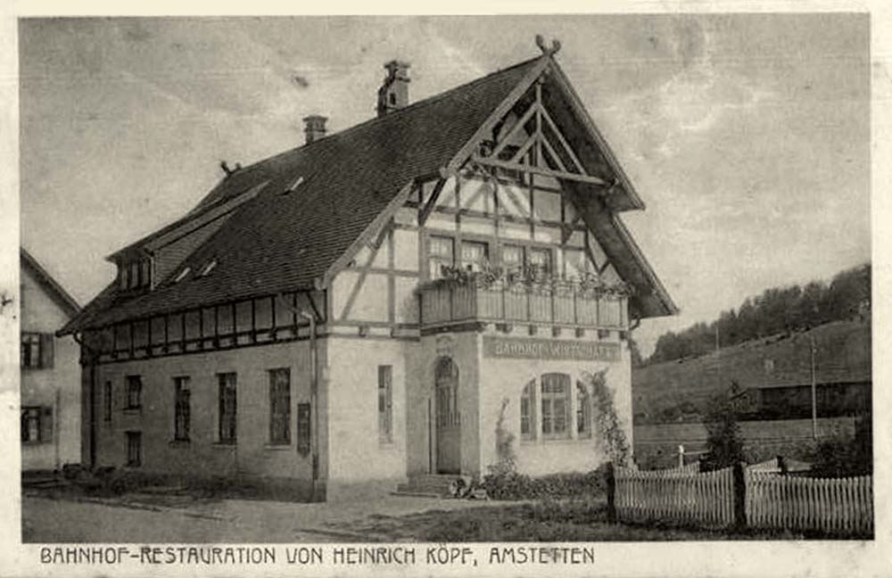 Amstetten. Bahnhof-Restauration von Heinrich Köpf