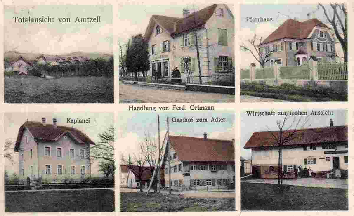 Amtzell. Pfarrhaus, Kaplanel und Wirtschaft, 1919