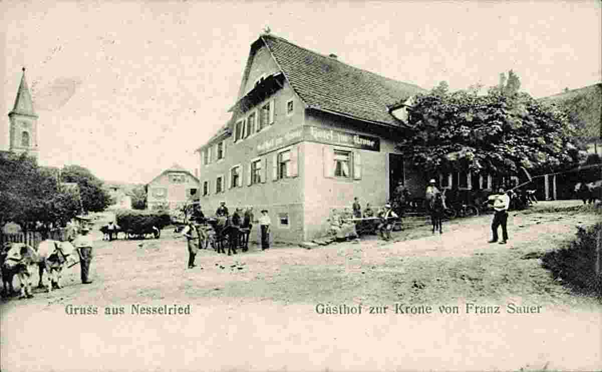 Appenweier. Nesselried - Gasthof zur Krone von Franz Sauer