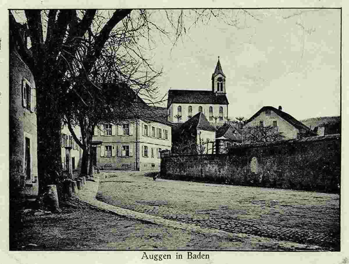Auggen. Panorama von Dorfstraße
