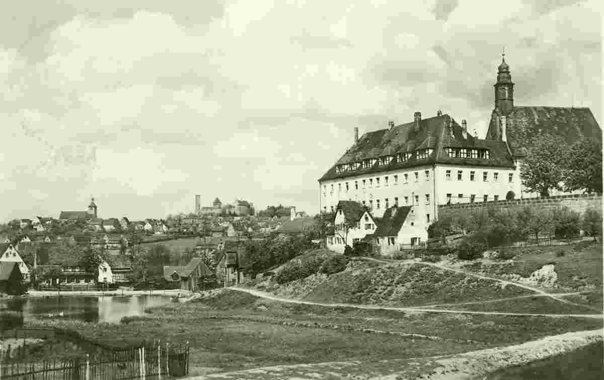 Abenberg. Panorama von Kloster Marienburg