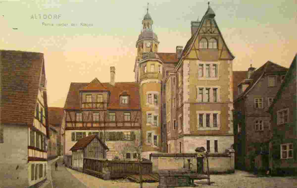 Altdorf bei Nürnberg. Hinter der Kirche, um 1910