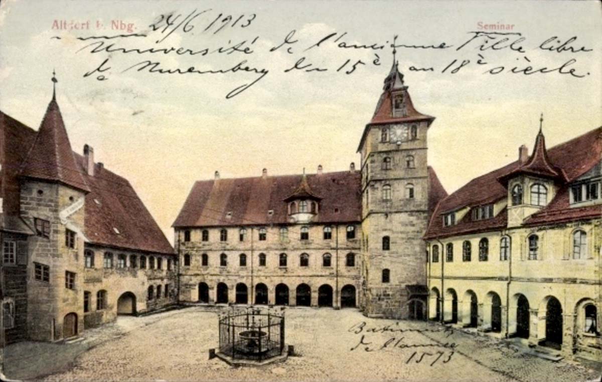 Altdorf bei Nürnberg. Seminar, Hof, Turm, 1913