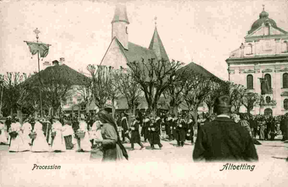 Altötting. Prozession, Pilgerzug, um 1920