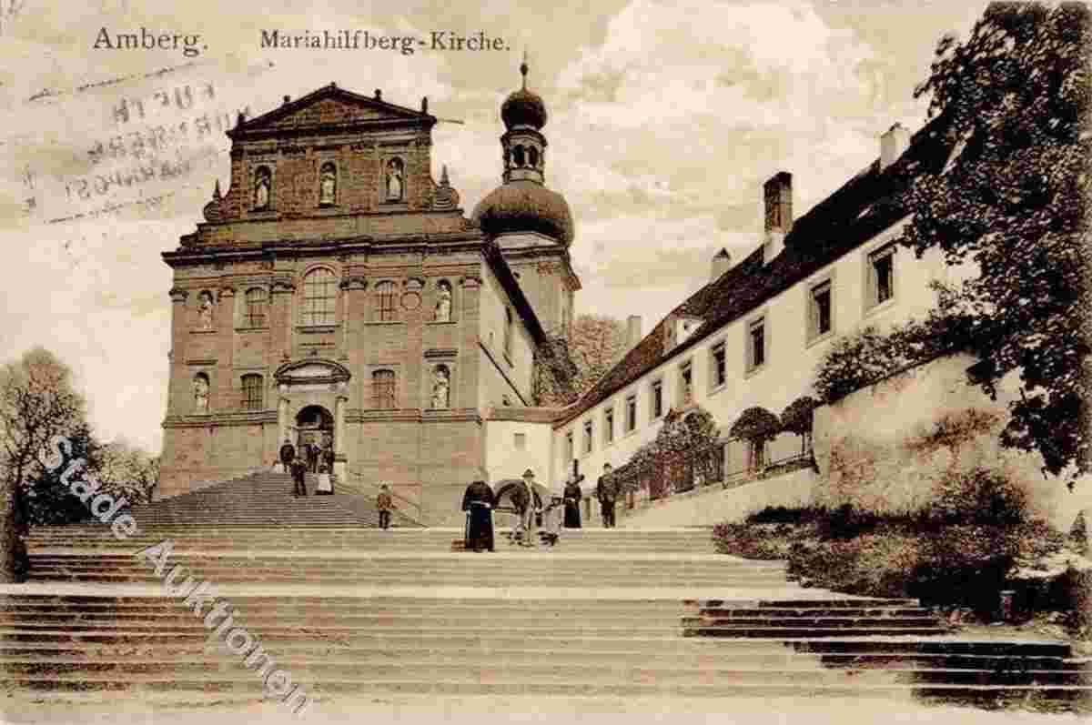 Amberg. Mariahilfberg-Kirche mit Kloster