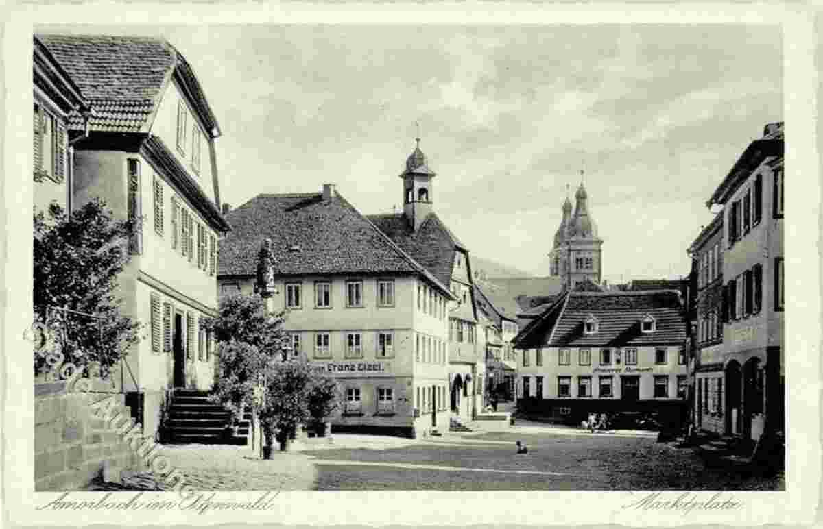 Amorbach. Marktplatz, Brauerei Burkhardt