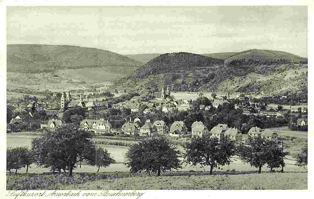 Amorbach. Panorama der Stadt, 1940