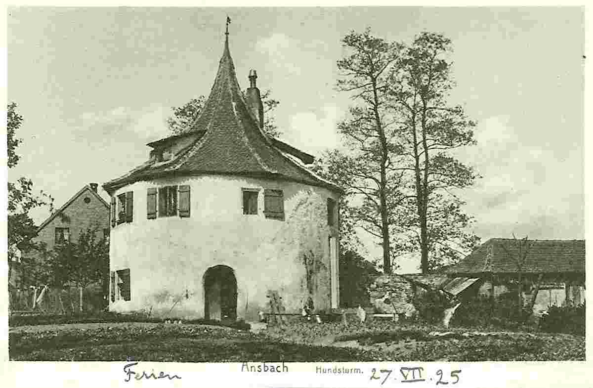 Ansbach. Hundsturm, 1925
