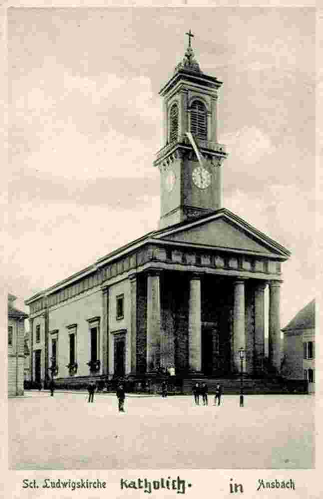 Ansbach. Katholische Kirche St Ludwig, 1917