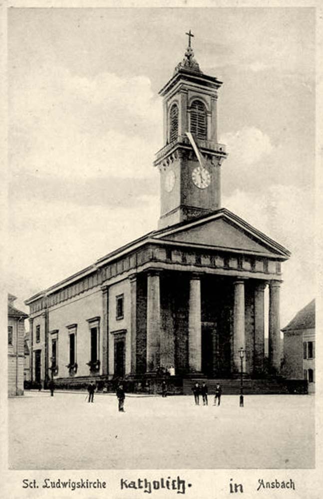 Ansbach. Katholische Kirche St Ludwig, 1917