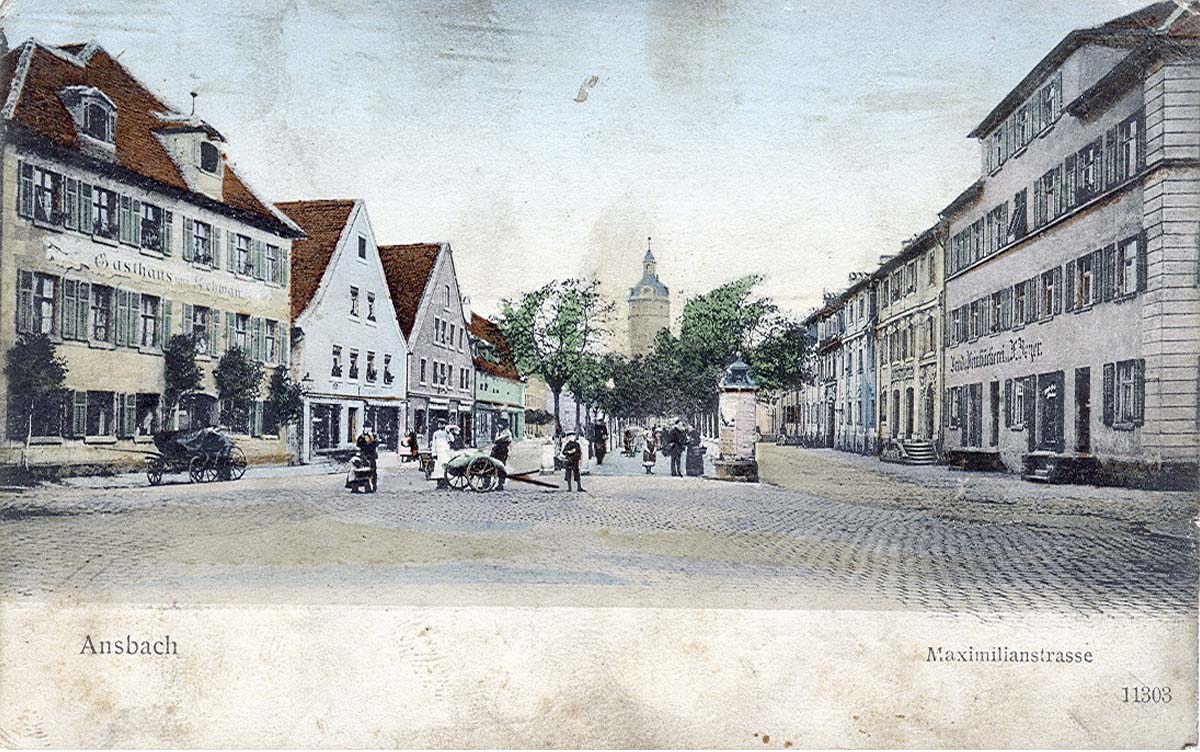 Ansbach. Maximilianstraße, 1915