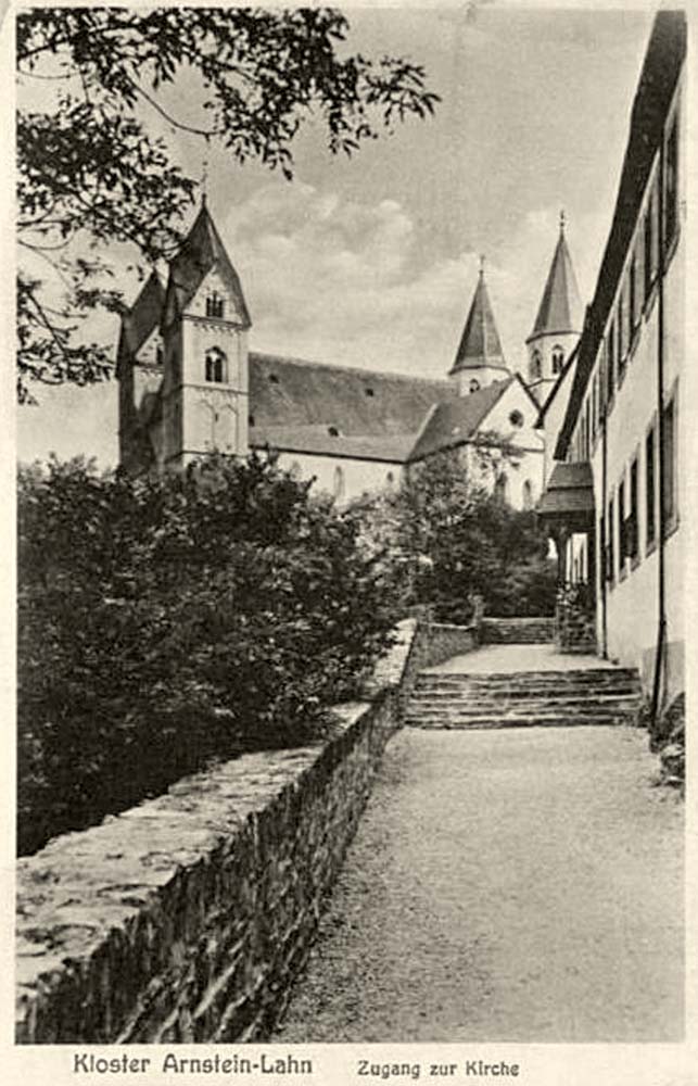 Kloster Arnstein-Lahn, Zugang zur Kirche, Gasthaus Bing