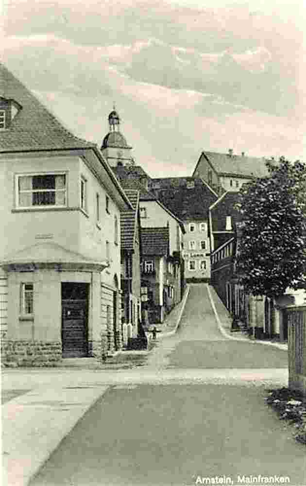 Arnstein. Panorama von Ortsstraße