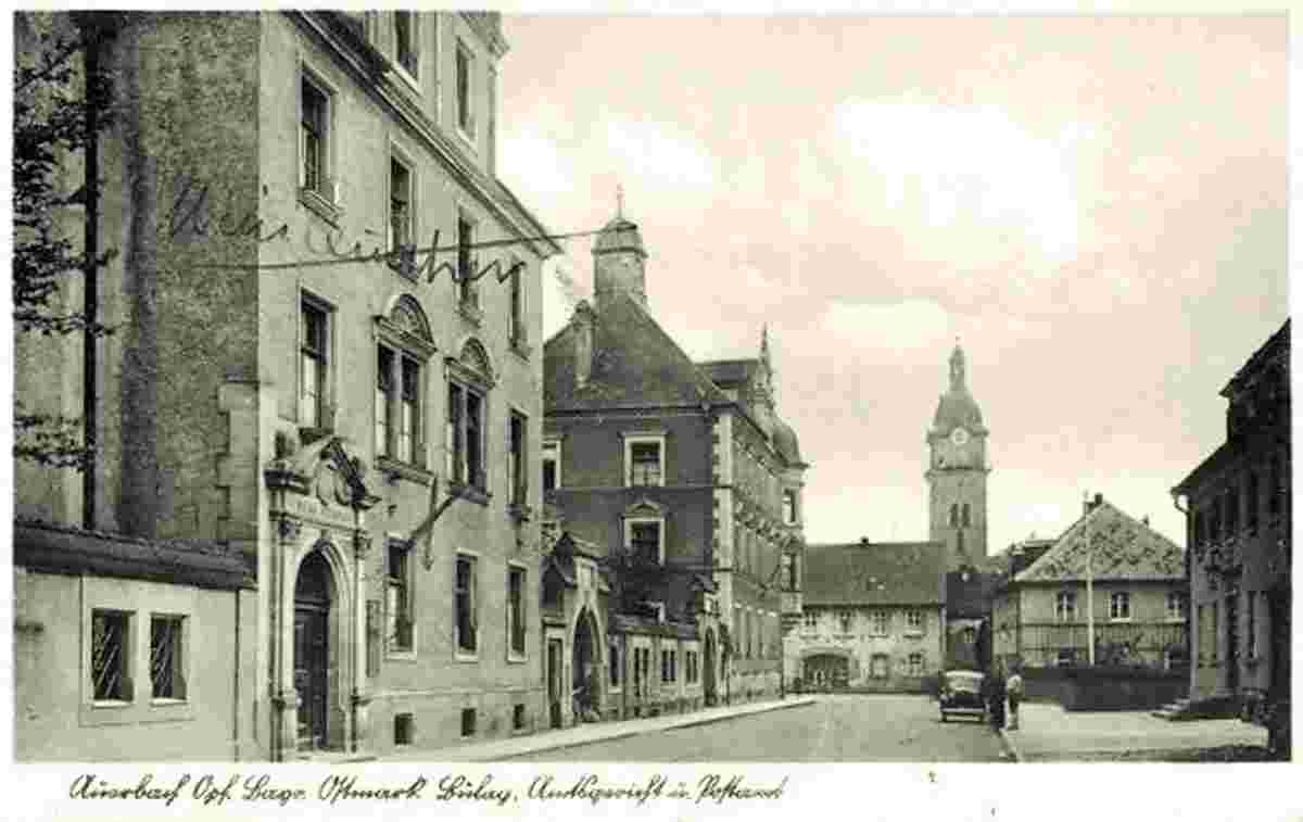 Auerbach in der Oberpfalz. Amtsgericht und Post
