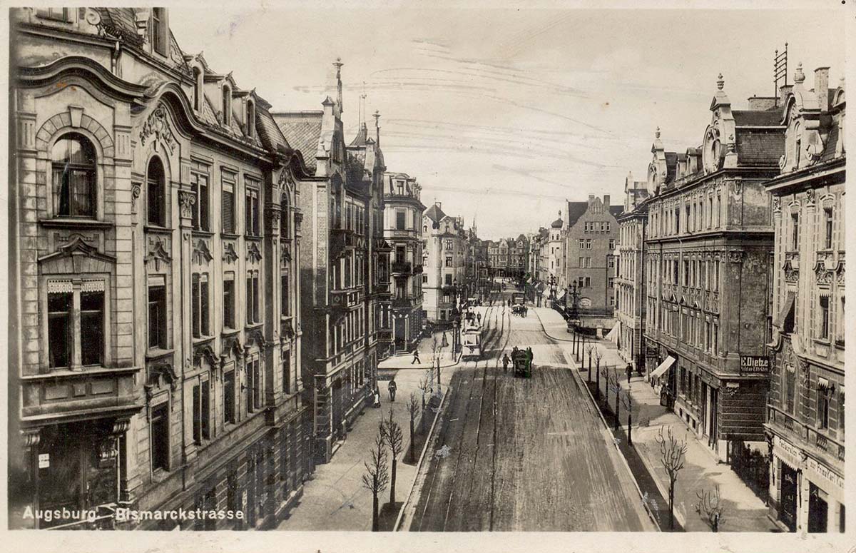Augsburg. Bismarckstraße, 1935