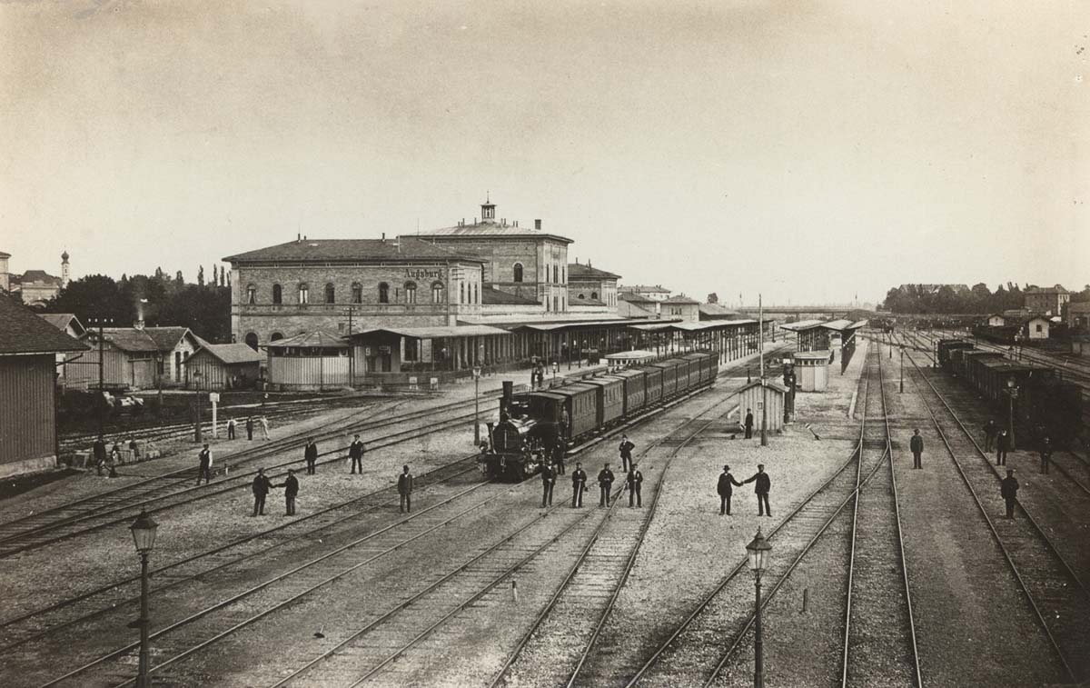 Augsburg. Hauptbahnhof, um 1900