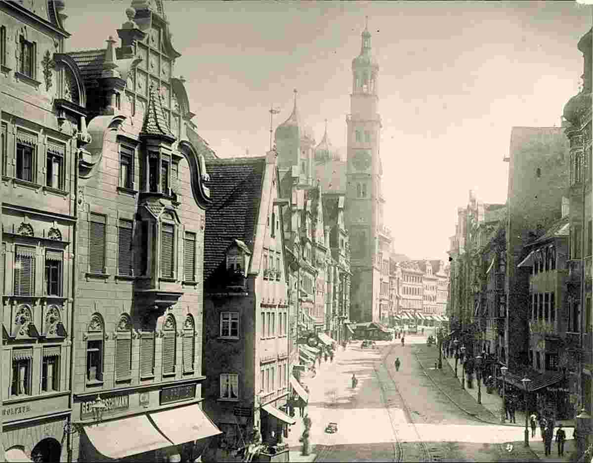 Augsburg. Karolinenstraße, zwischen 1909 und 1920