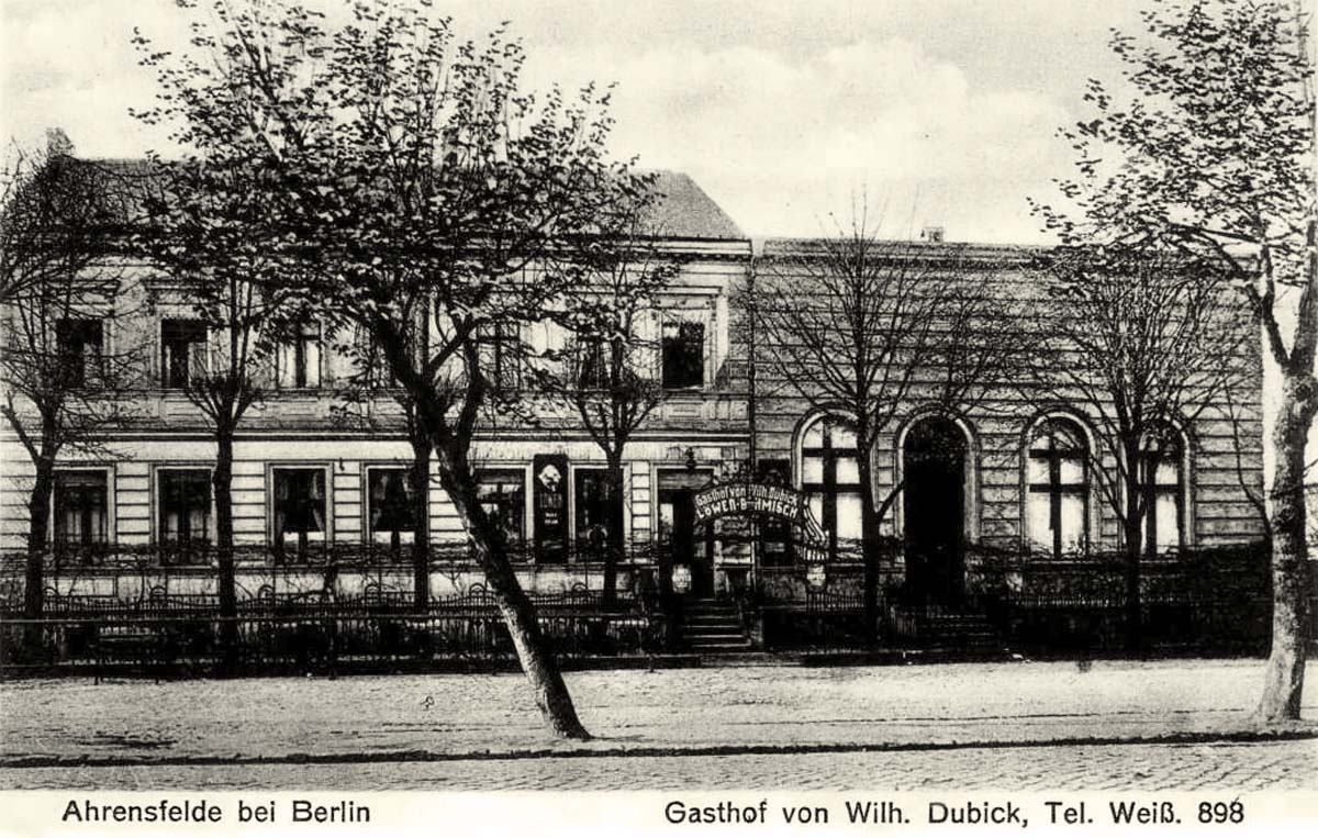Ahrensfelde. Gasthof Wilhelm Dubick, 1930