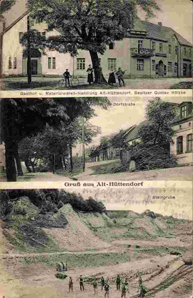 Althüttendorf. Gasthof und Materialwarenhandlung, Inhaber Gustav Hölzke, Steingrube