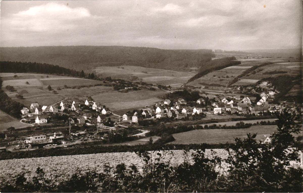 Aarbergen. Rückershausen - Blick auf Dorf, 1960