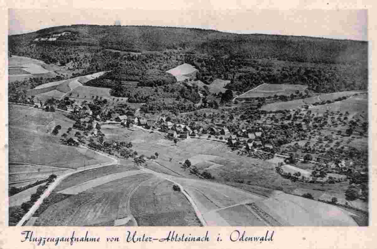 Abtsteinach. Unter-Abtsteinach, blick auf dorf, 1943