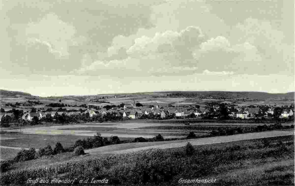 Allendorf (Lumda). Panorama der Stadt, 1939