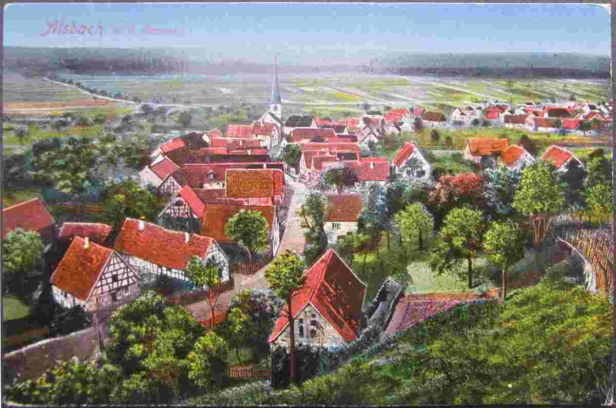 Alsbach-Hähnlein. Alsbach - Gesamtansicht, um 1920