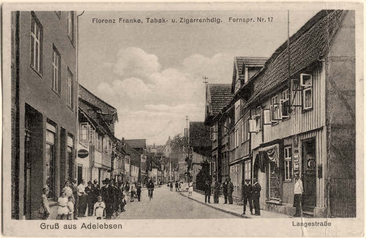 Adelebsen. Lange Straße, Tabak, 1929