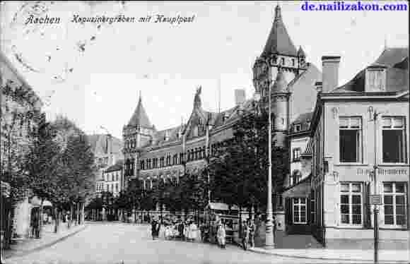 Aachen. Kapuzinergräben mit Hauptpost