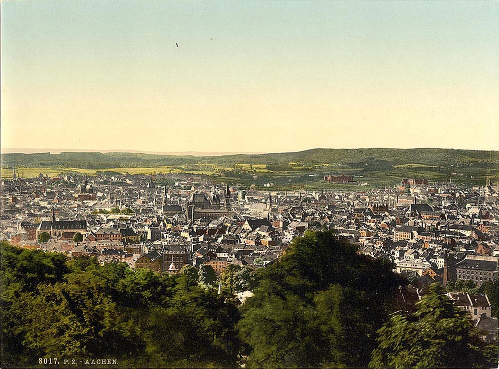 Panorama von Aachen, um 1890