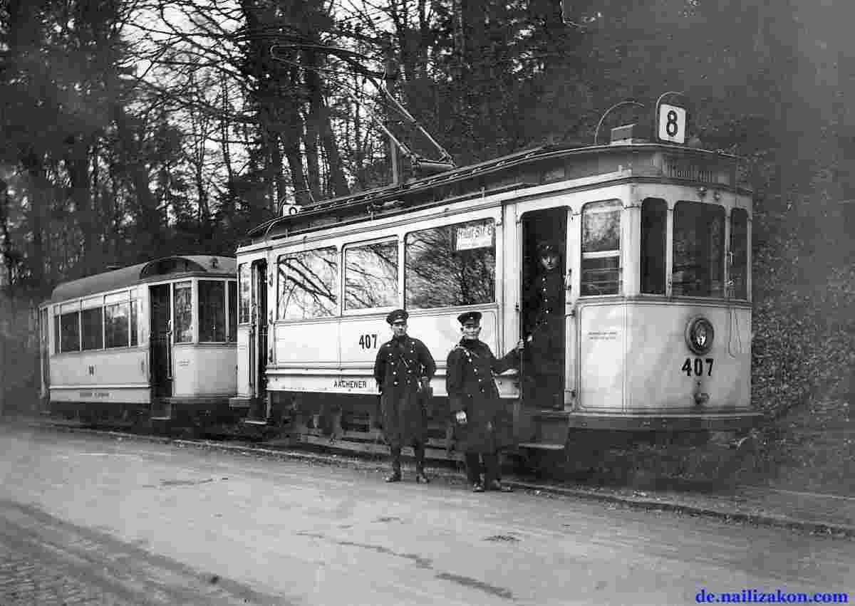 Aachen. Straßenbahn in Aachen vor dem Krieg Linie 8-2