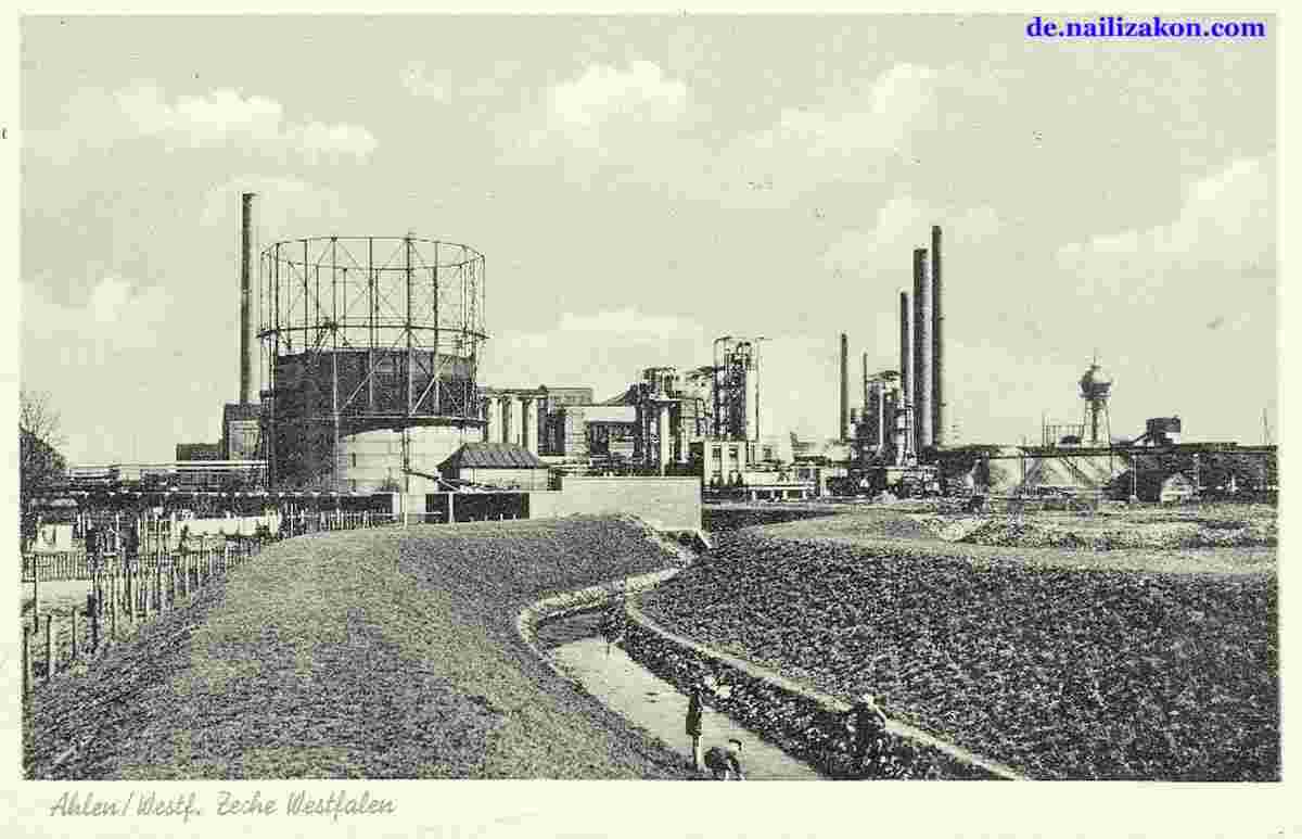 Ahlen. Zeche Westfalen - mining, 1956