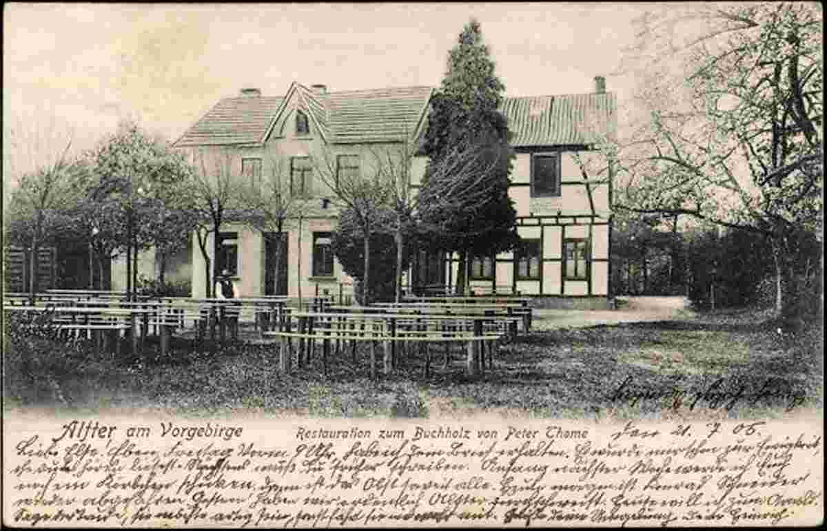 Alfter. Restaurant Zum Buchholz von Peter Thome, 1905