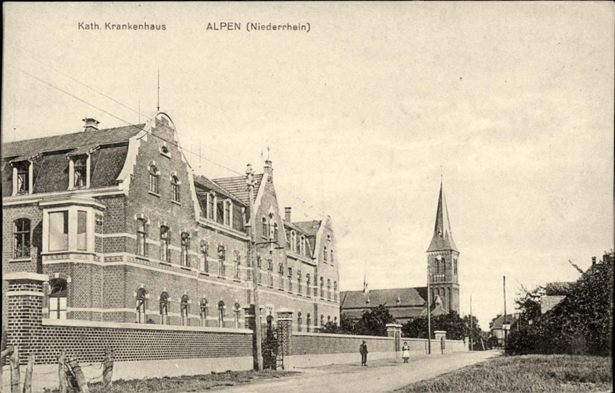 Alpen. Katholische Krankenhaus, um 1915