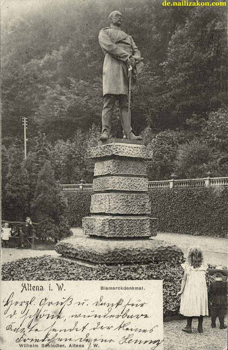 Altena. Bismarck Denkmal, 1902